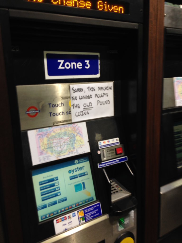 London coin machine